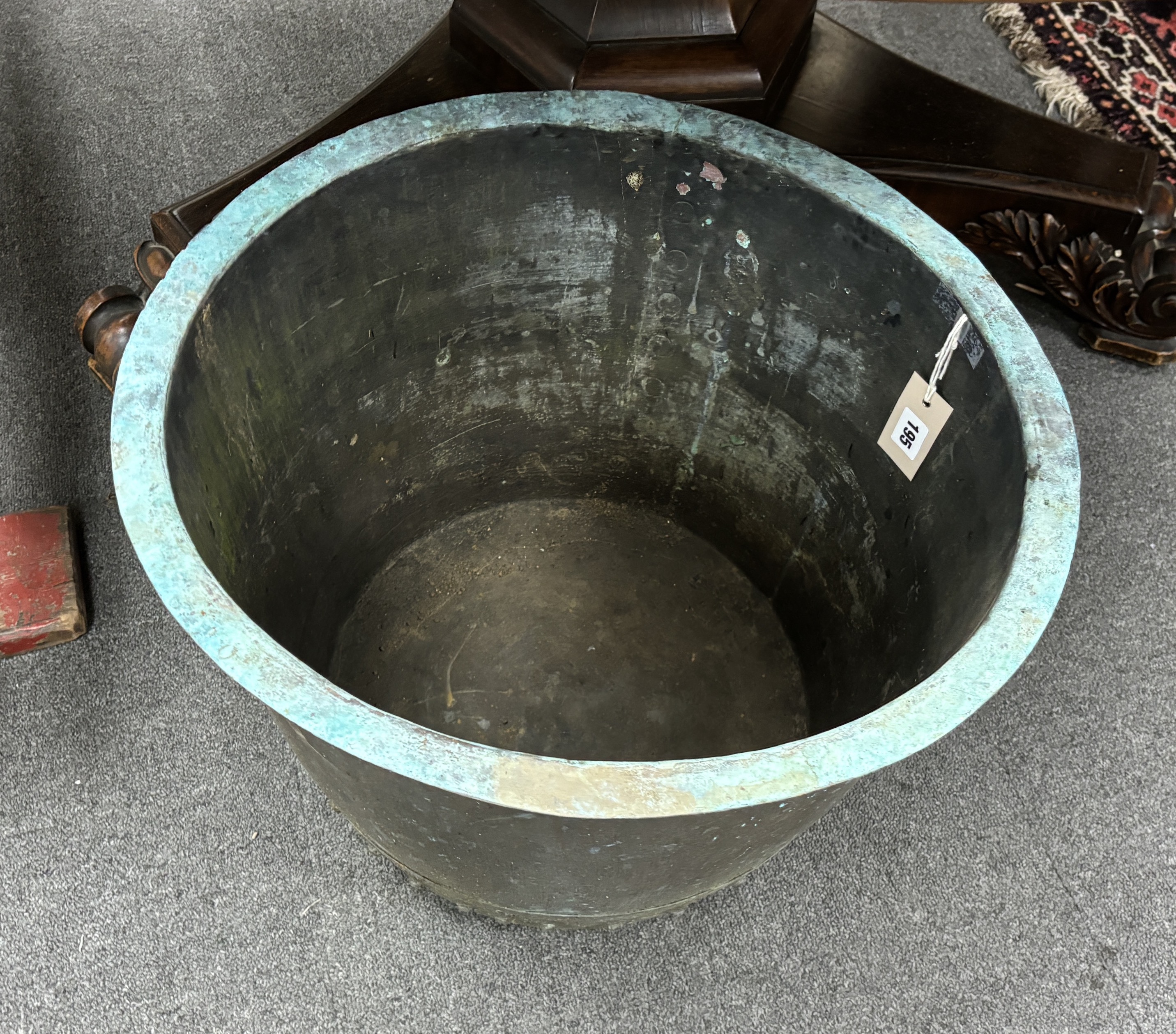 A Victorian circular copper copper, diameter 52cm, height 34cm